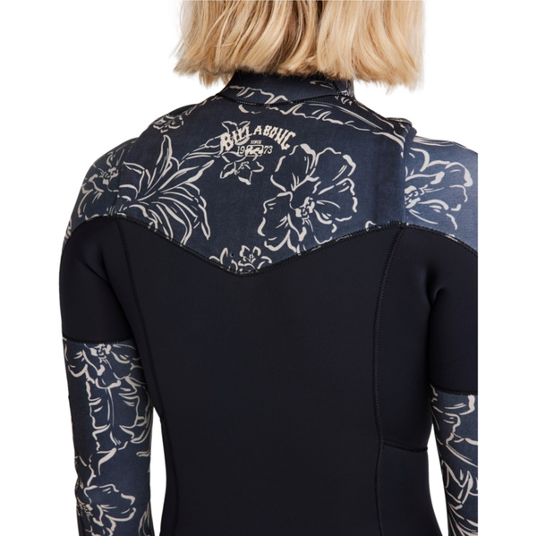2026 Billabong Womens Salty Dayz Natural 3/2mm Chest Zip Wetsuit 24BW191505 - Black Pebble